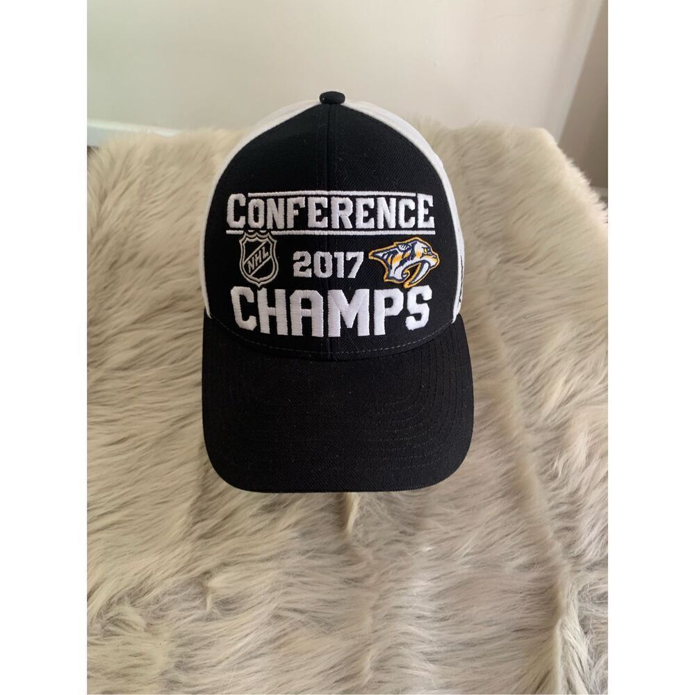 Nashville Predators Reebok NHL 2017 Conference Champs Adjustable Hockey Hat